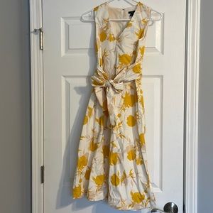 Yellow and white dress